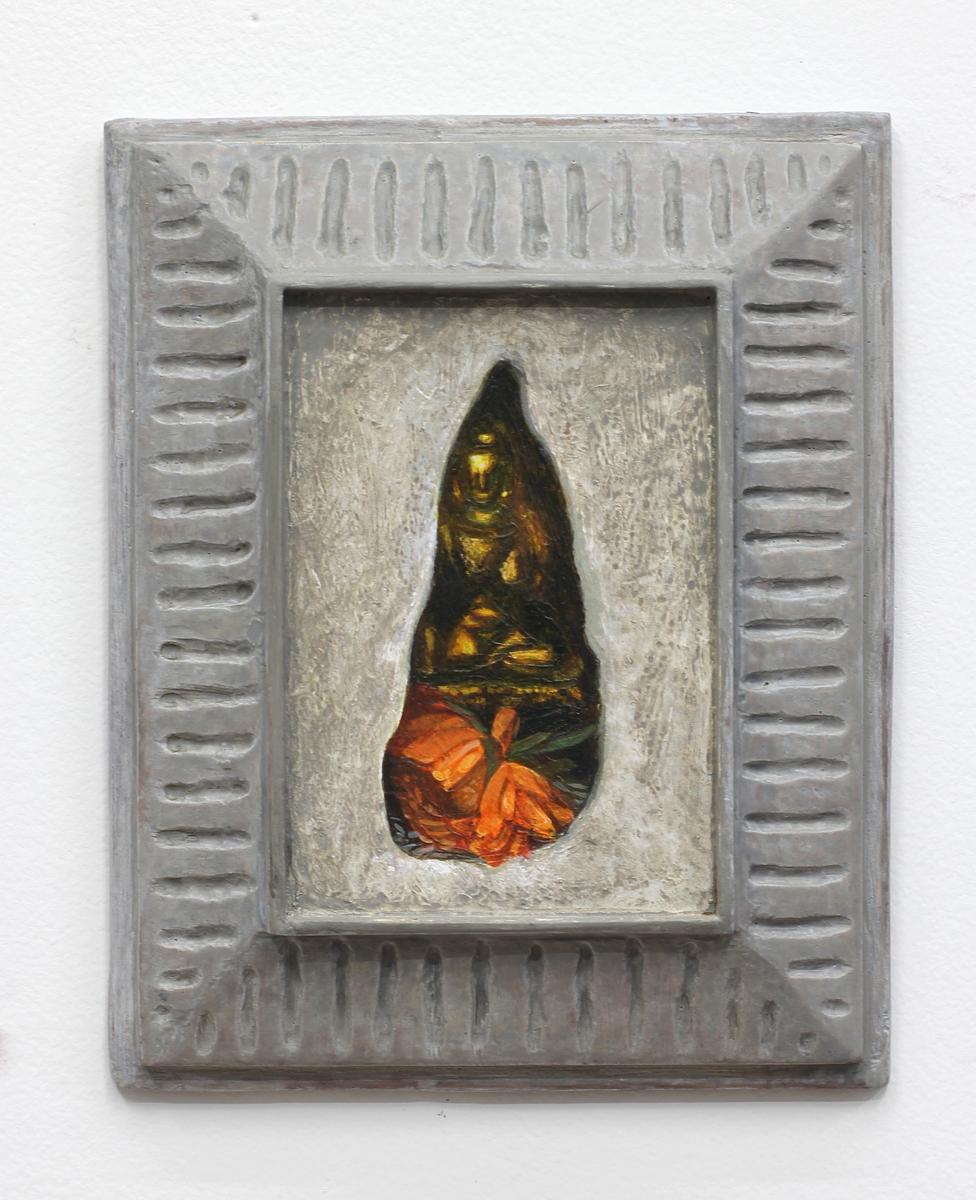 Marigold, Rice, Gold Buddha