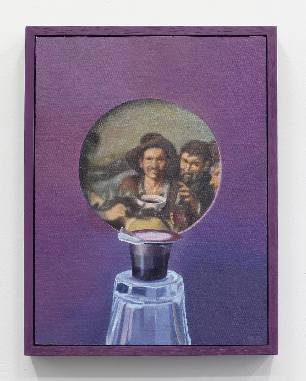 Individual Disposable Communion Cup On Shot Glass In Front Of Velasquez Tossers