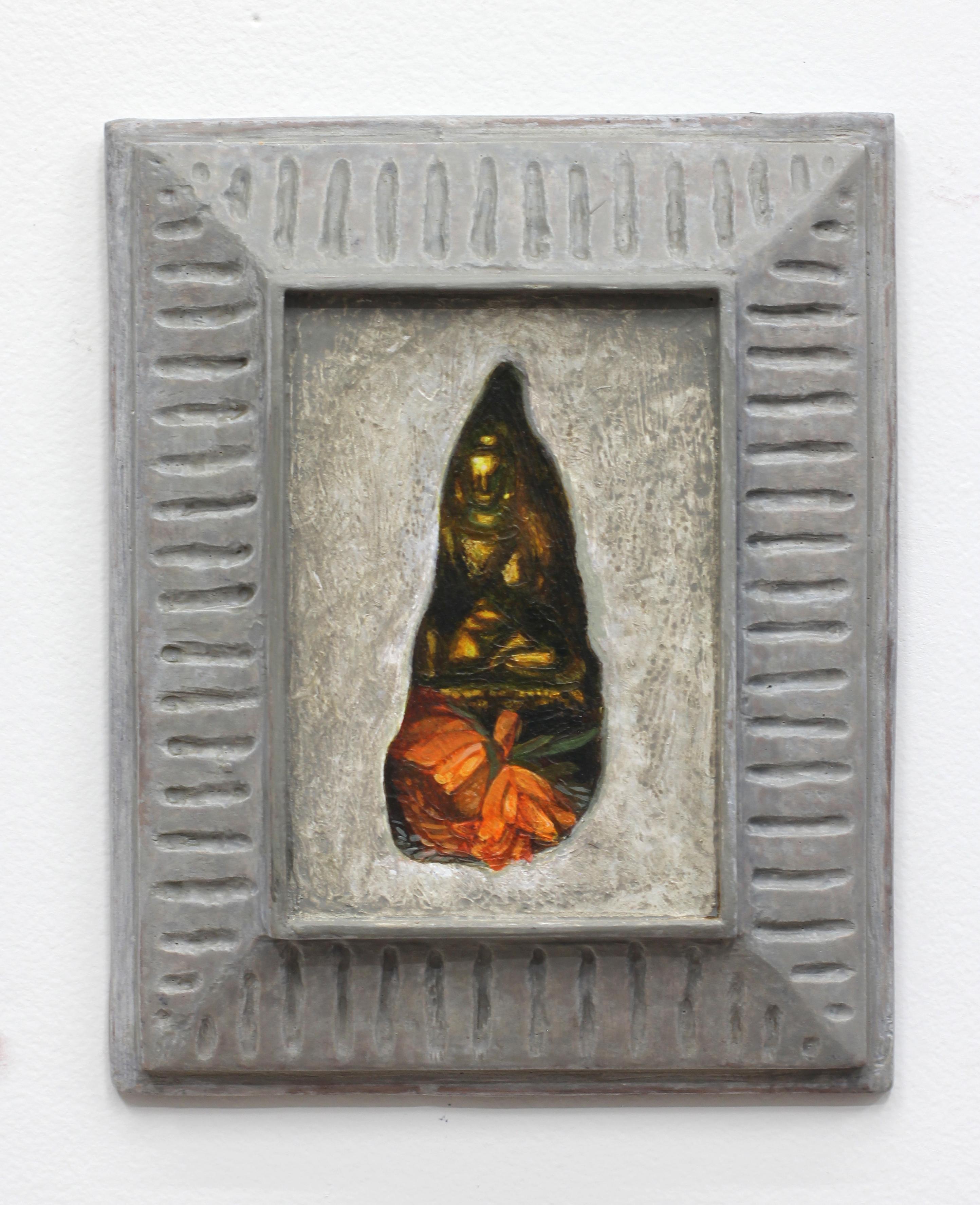 Marigold, Rice, Gold Buddha